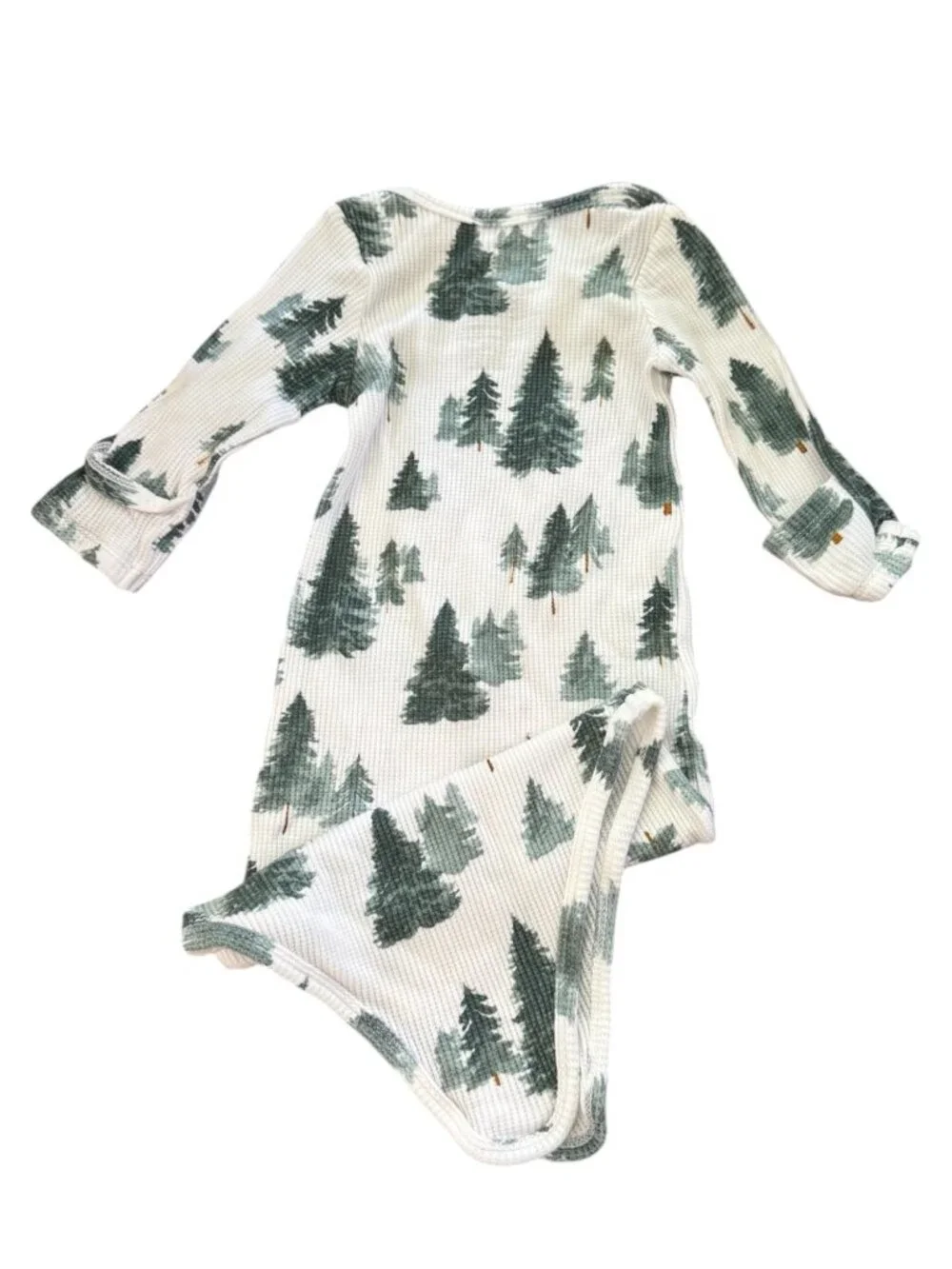 Angel Dear Forest Trees Waffle Knit Gown Newborn 0-3 Months Baby Sleep Sack Paja